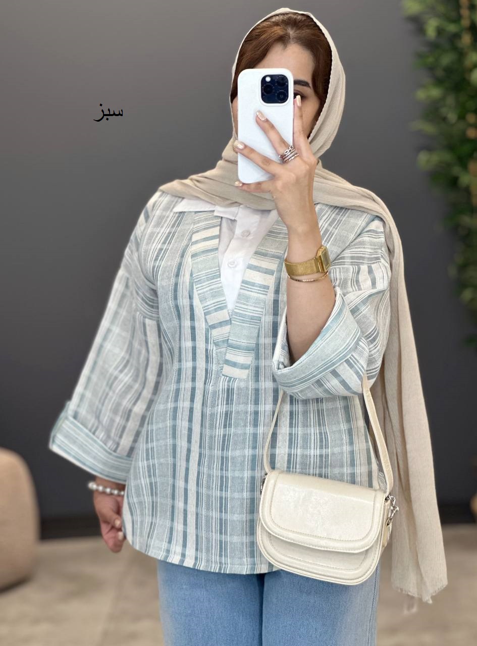 1492- شومیز ترکیبی لینن