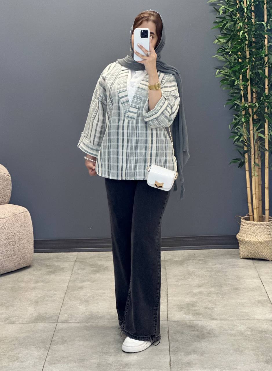 1492- شومیز ترکیبی لینن