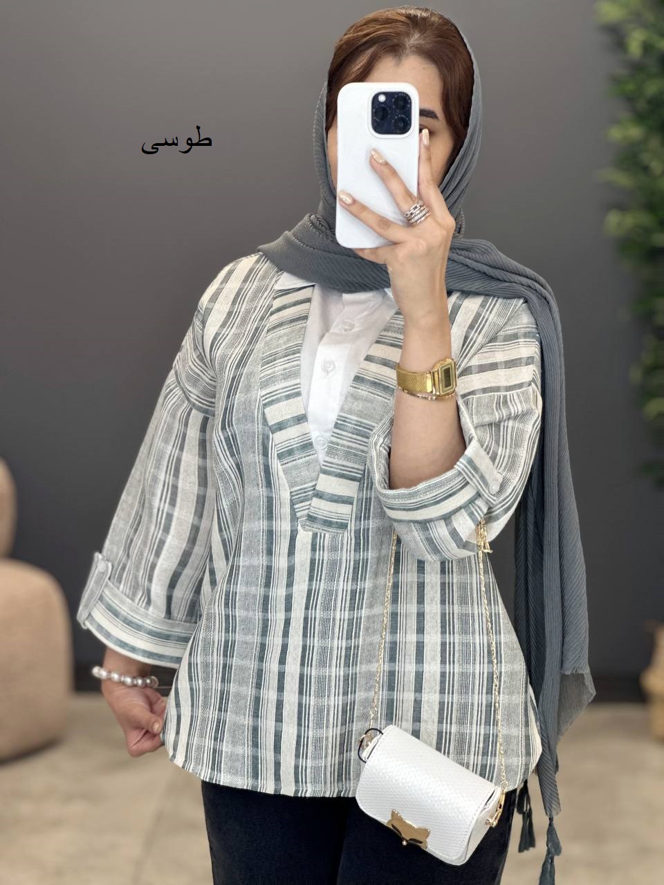 1492- شومیز ترکیبی لینن