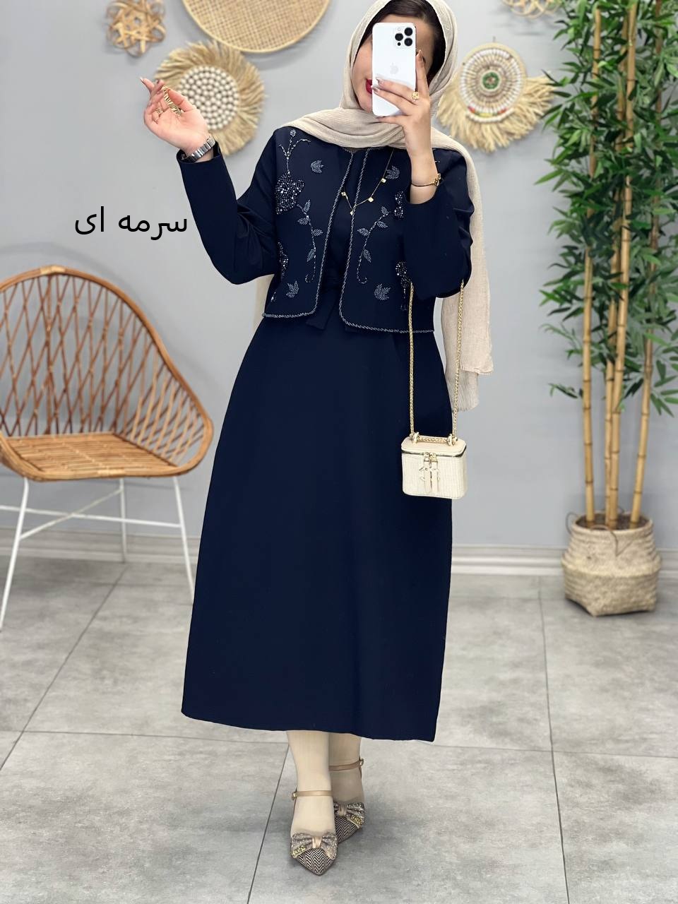 1502- کت و سارافون سنگدوزی