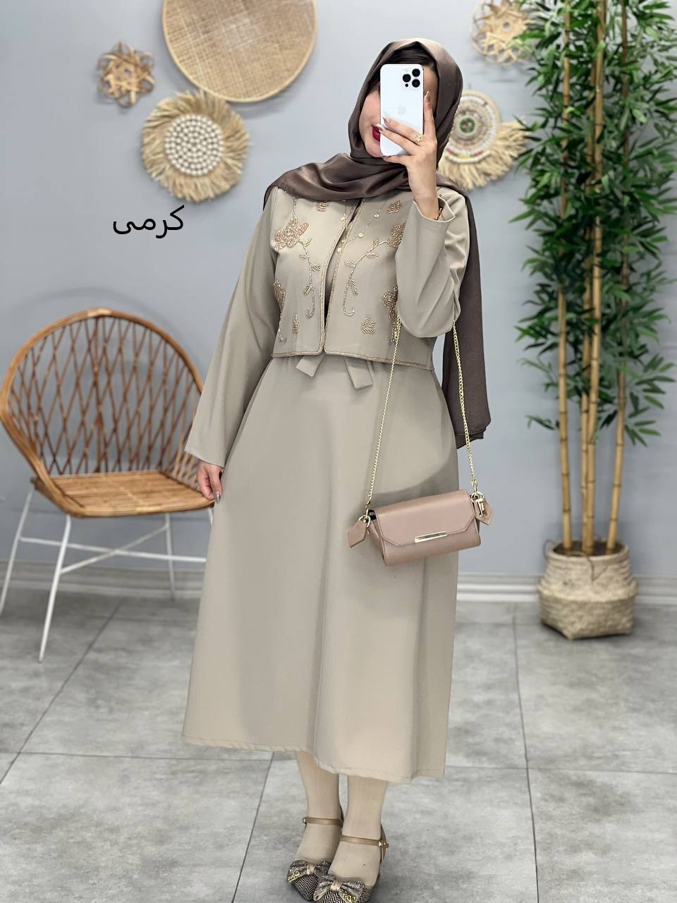 1502- کت و سارافون سنگدوزی