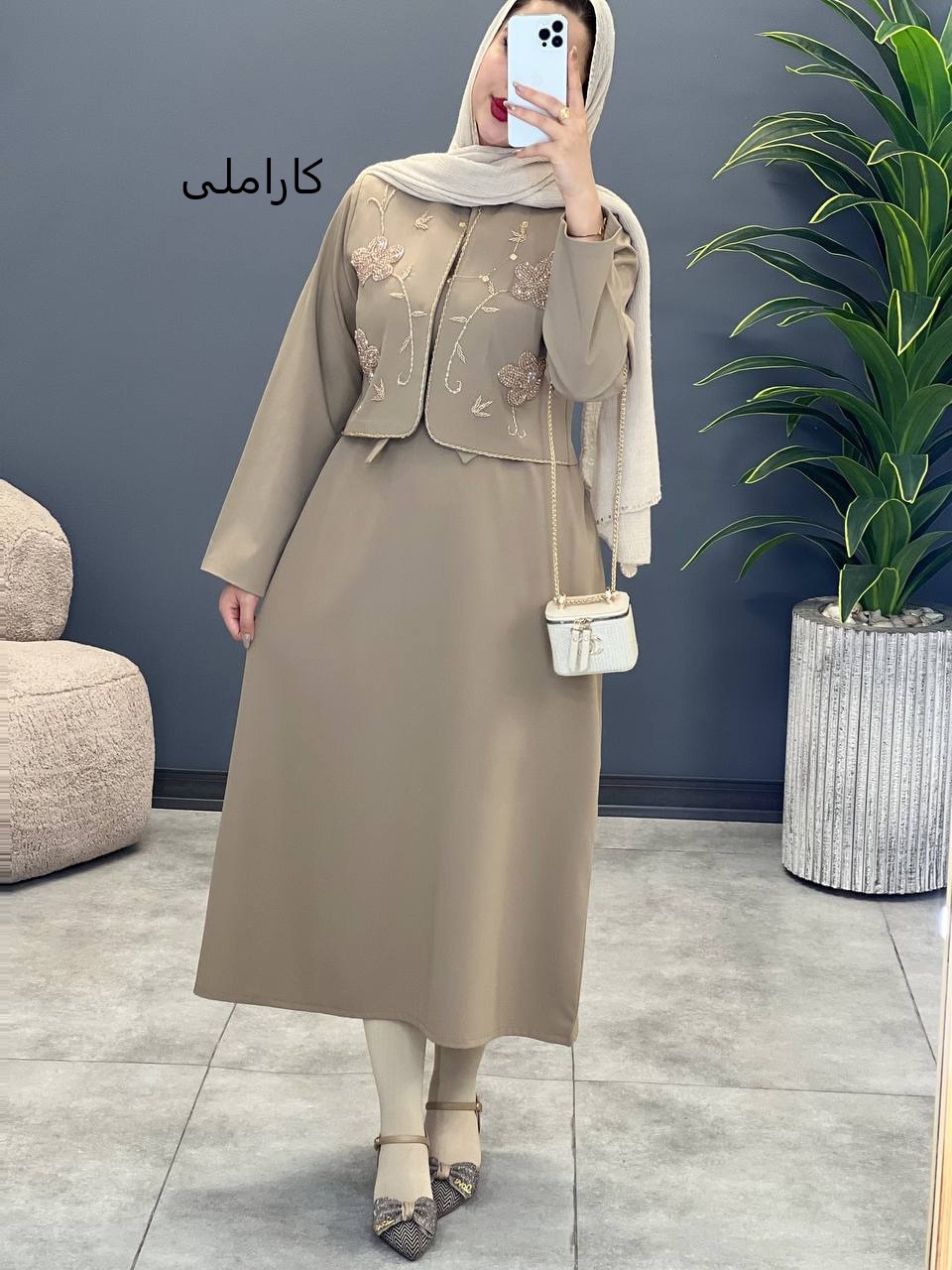 1502- کت و سارافون سنگدوزی