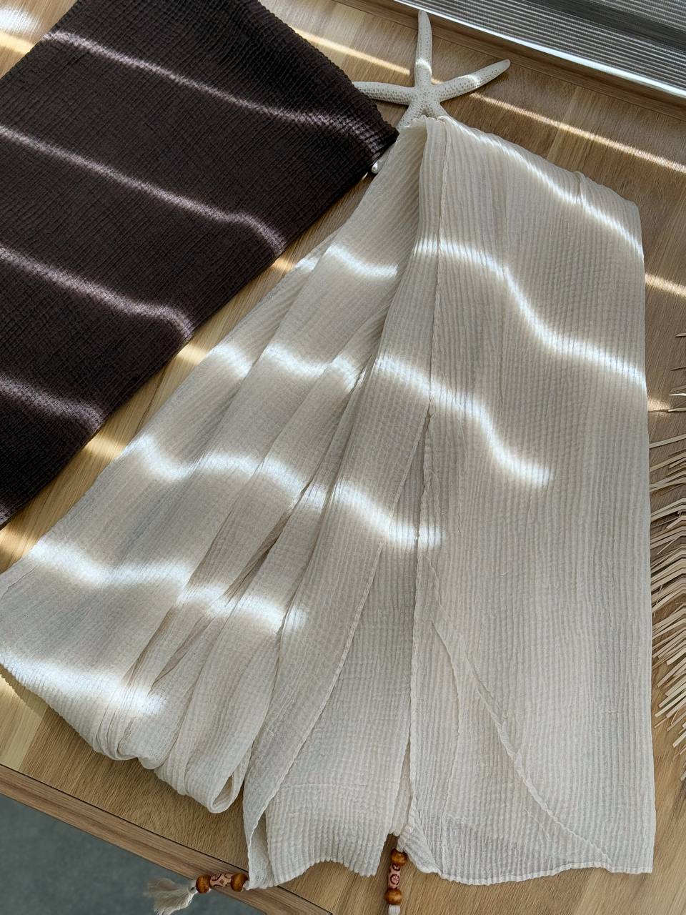 1516-شال پلیسه مهره چوبی