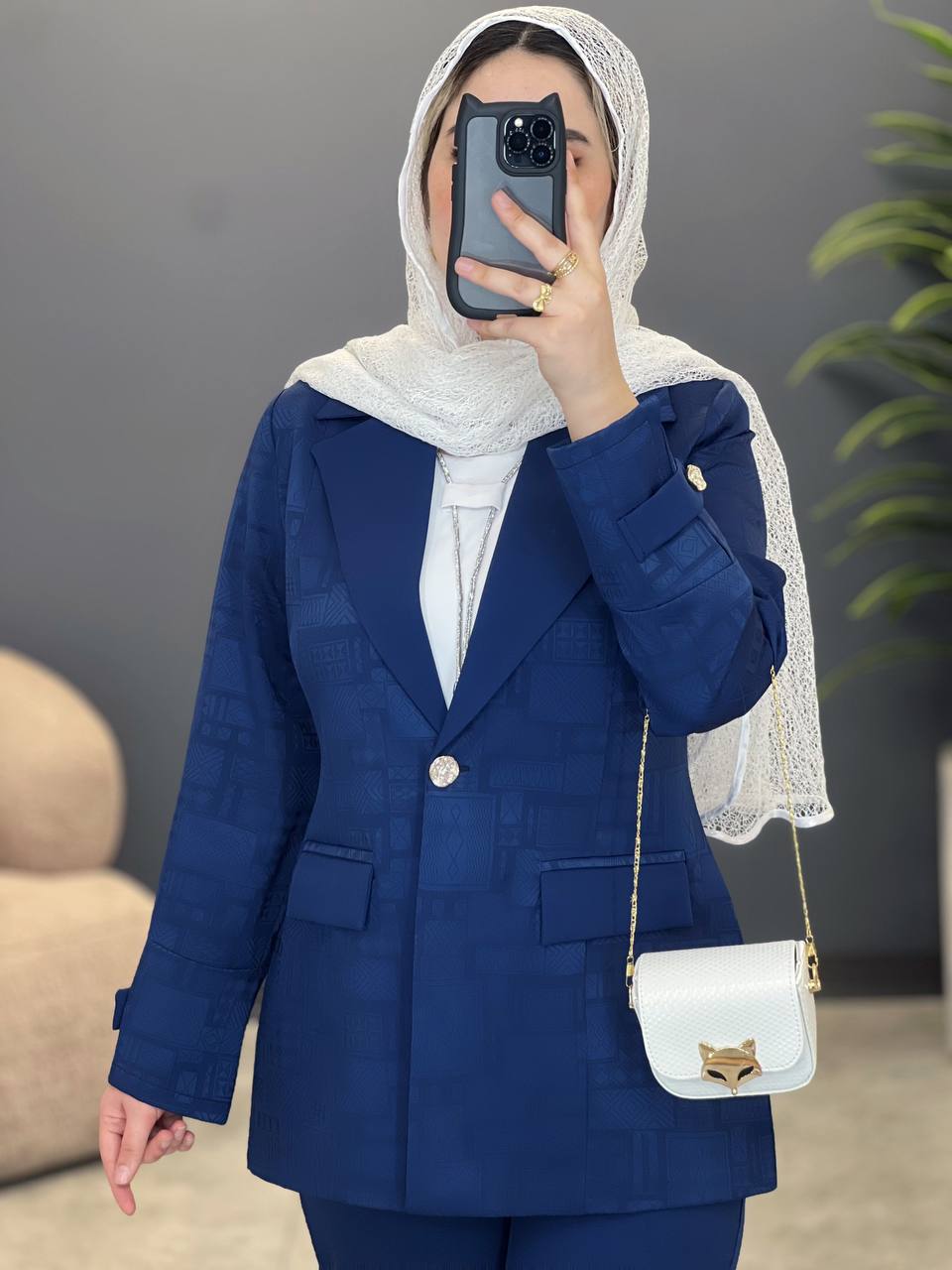 1535- کت و شلوار آستین دکمه