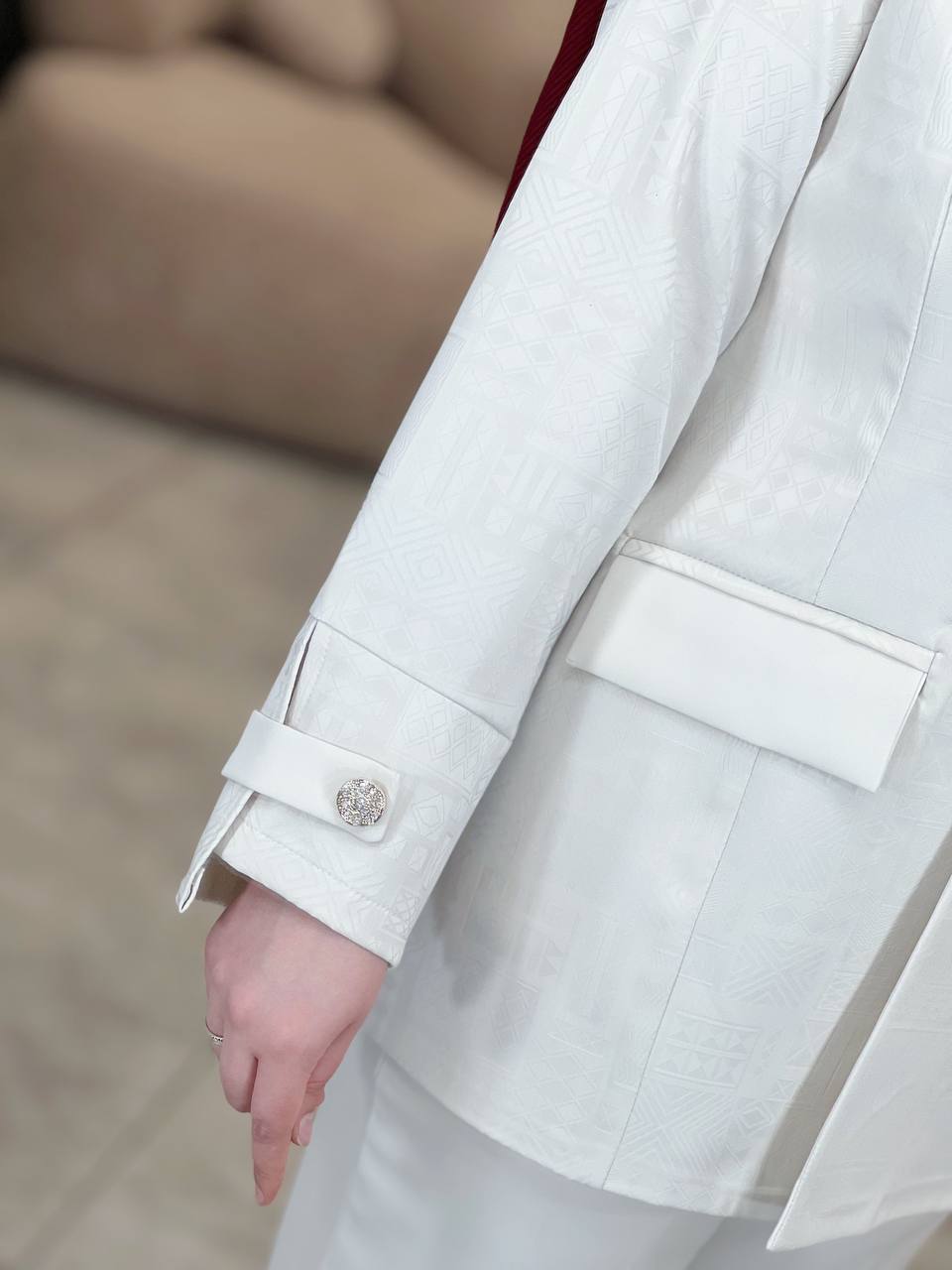 1535- کت و شلوار آستین دکمه