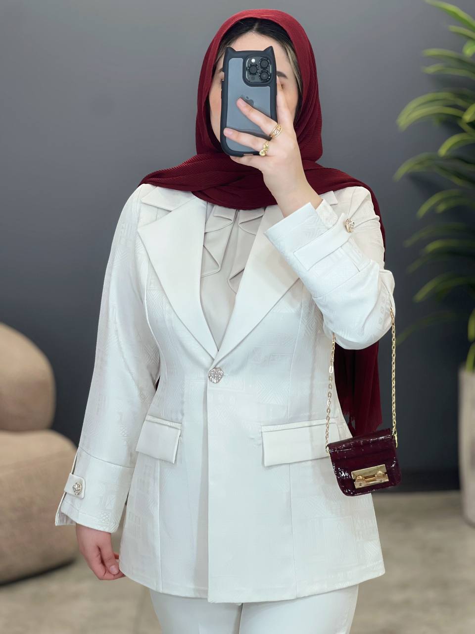 1535- کت و شلوار آستین دکمه