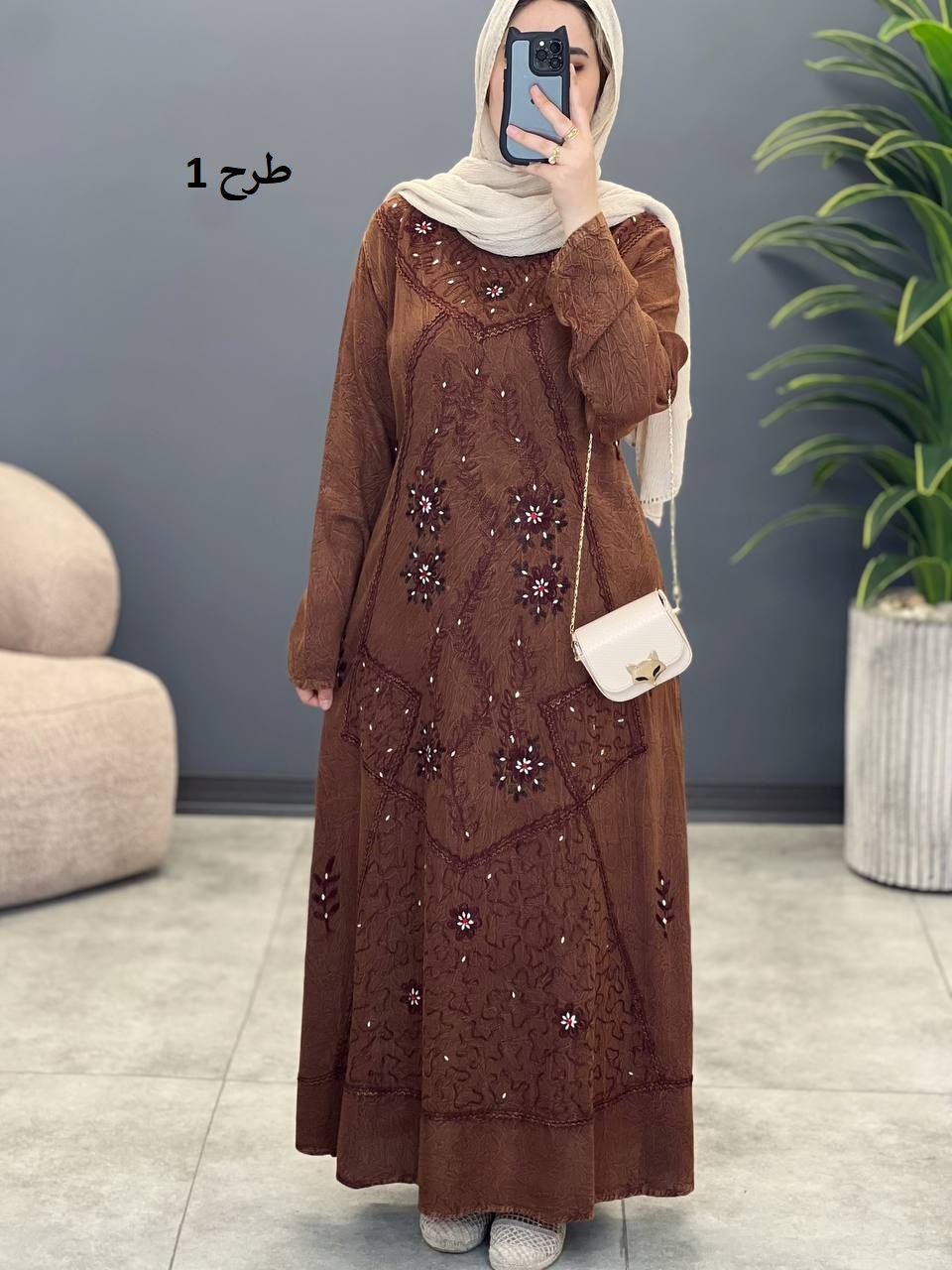 1544- پیراهن سنگشور نگین کاری