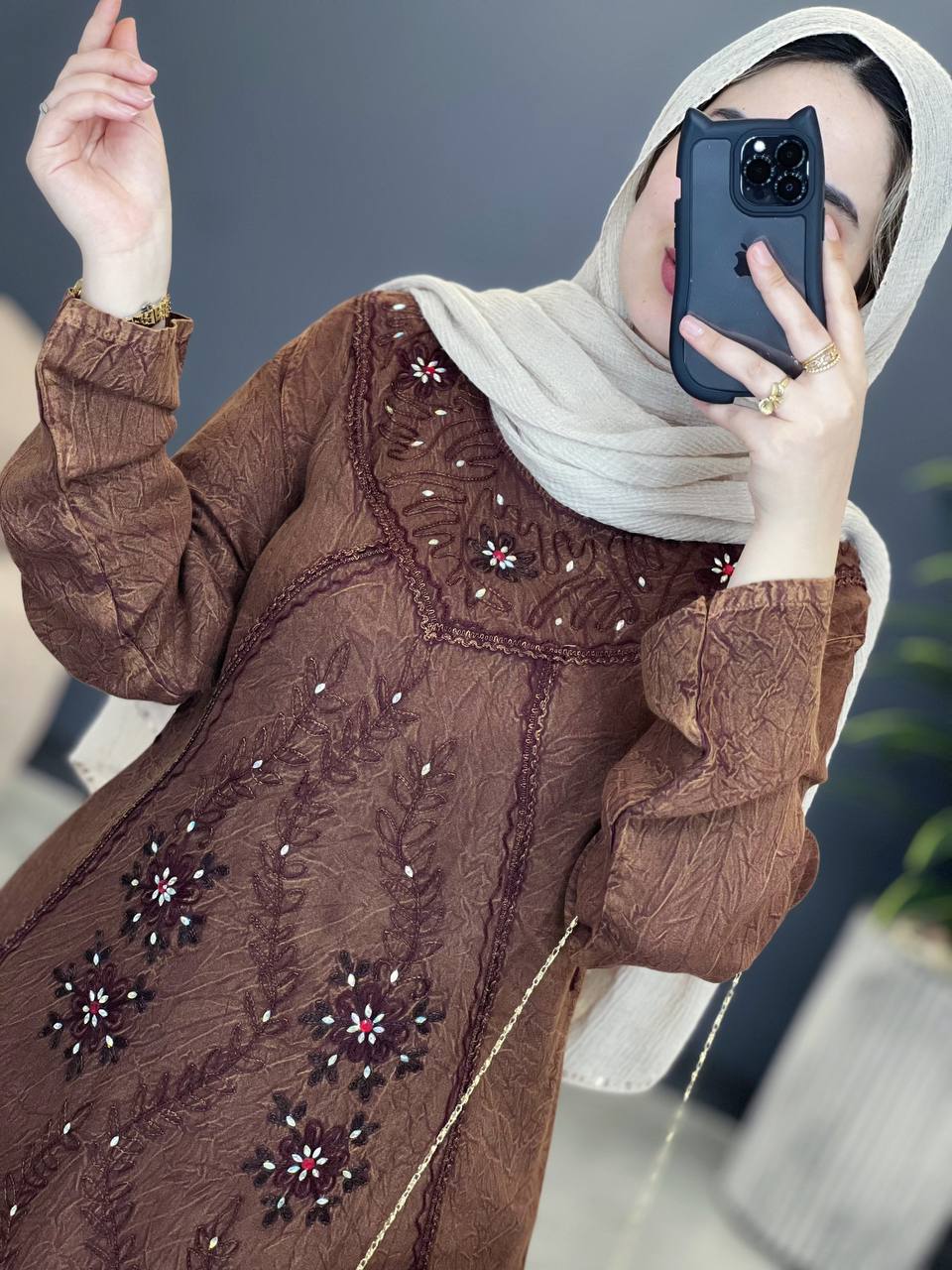 1544- پیراهن سنگشور نگین کاری