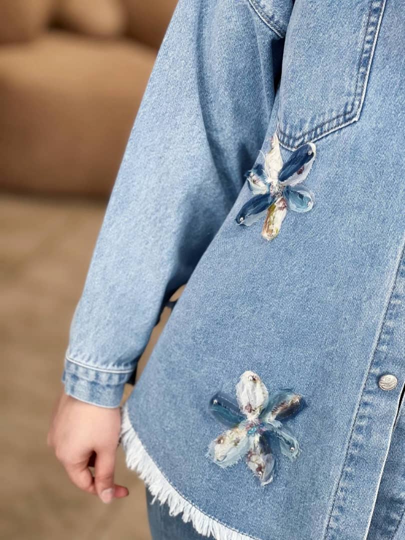 1548- کت جین شکوفه