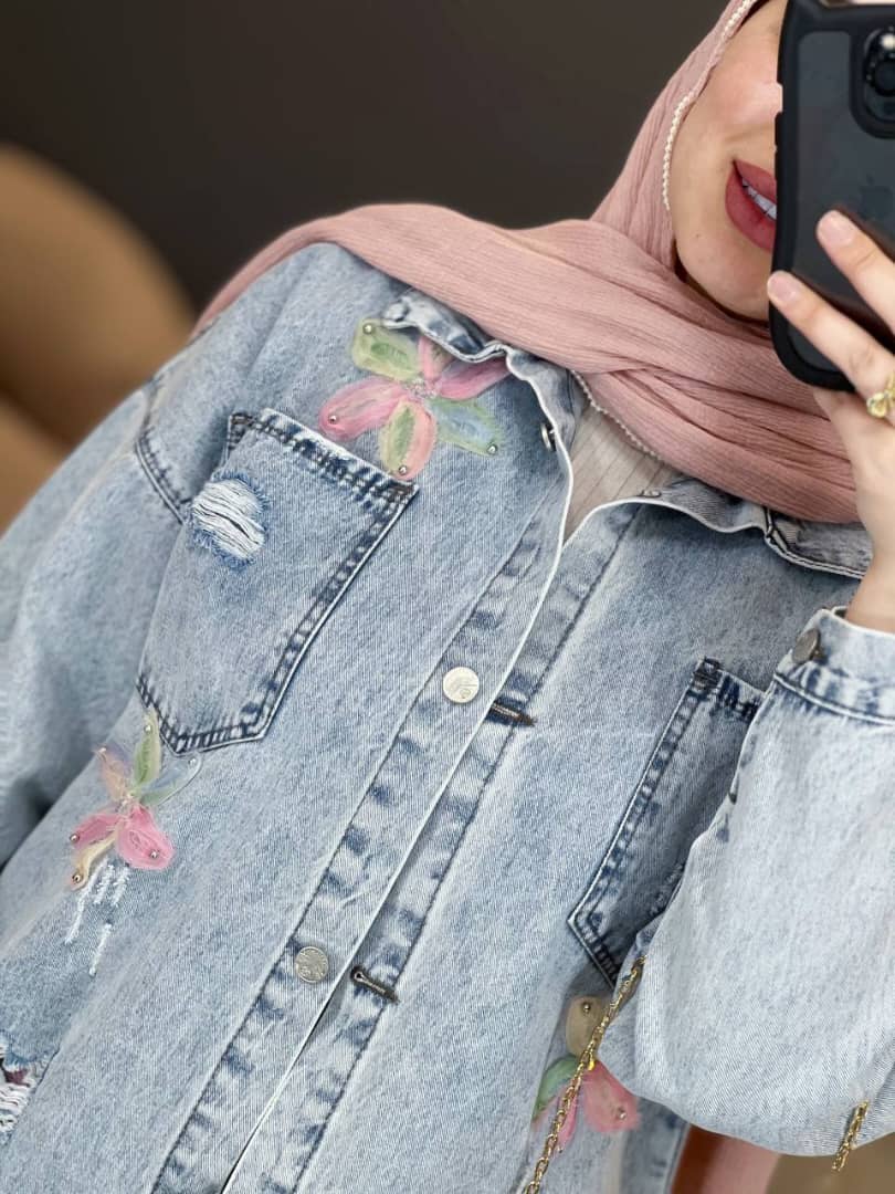 1548- کت جین شکوفه