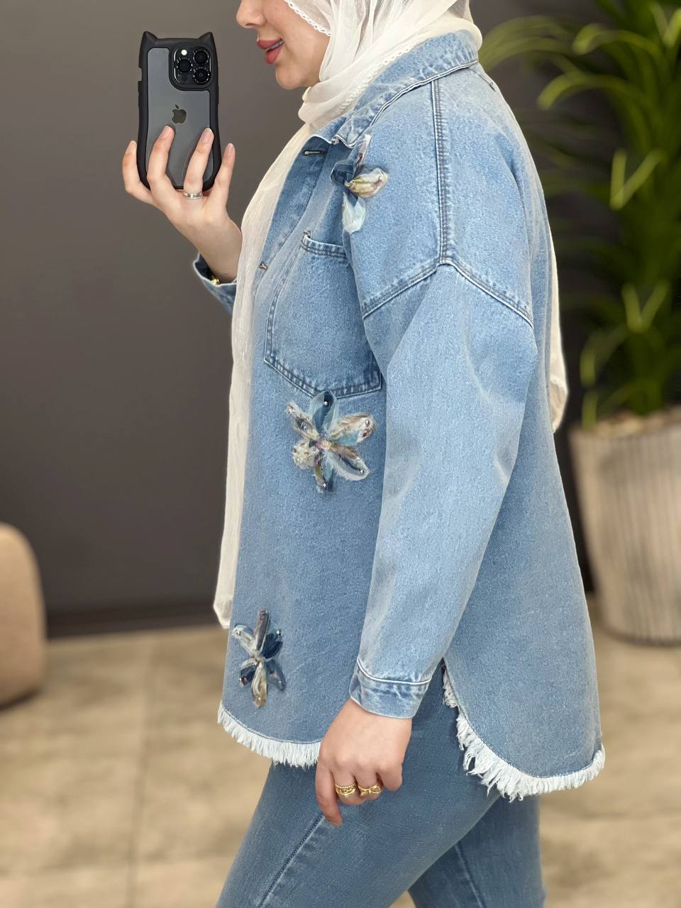 1548- کت جین شکوفه