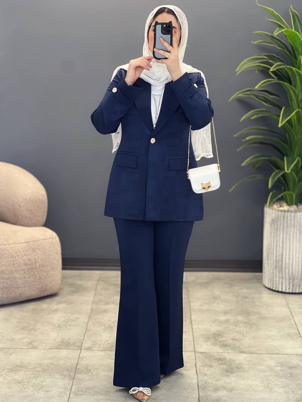 1535- کت و شلوار آستین دکمه