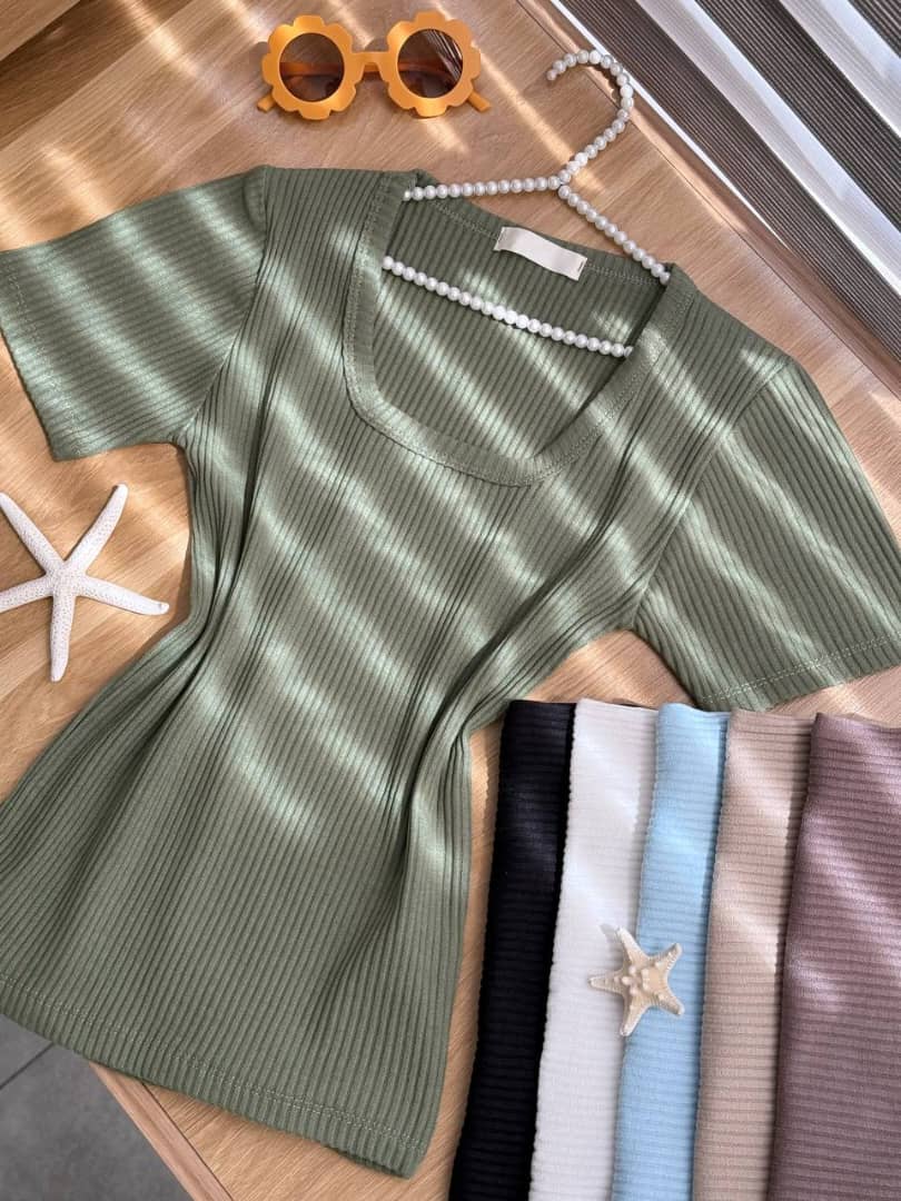 1574- تاپ آستین کوتاه پلیسه