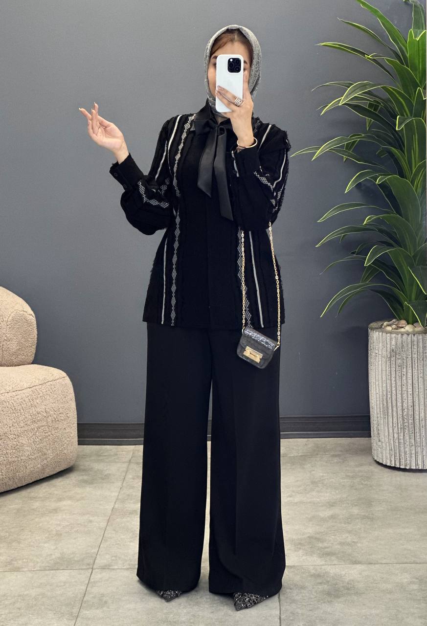 1580- شومیز حریر کرواتی