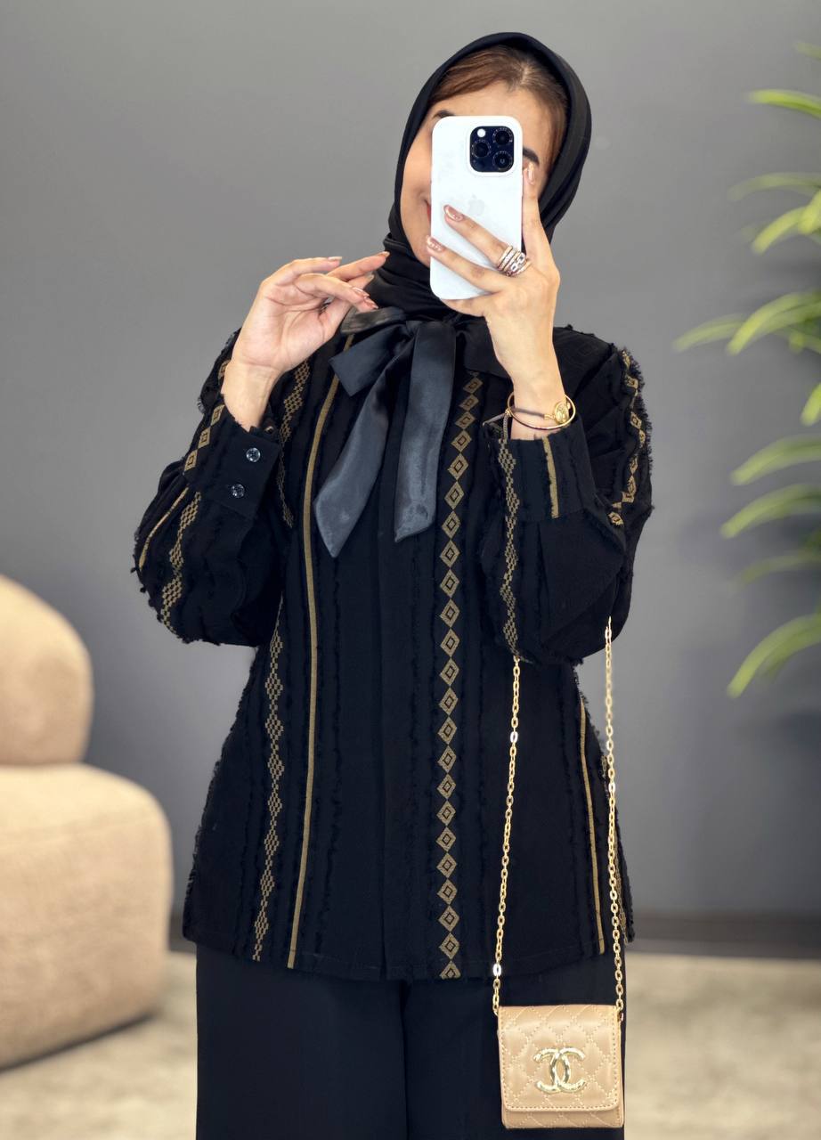 1580- شومیز حریر کرواتی