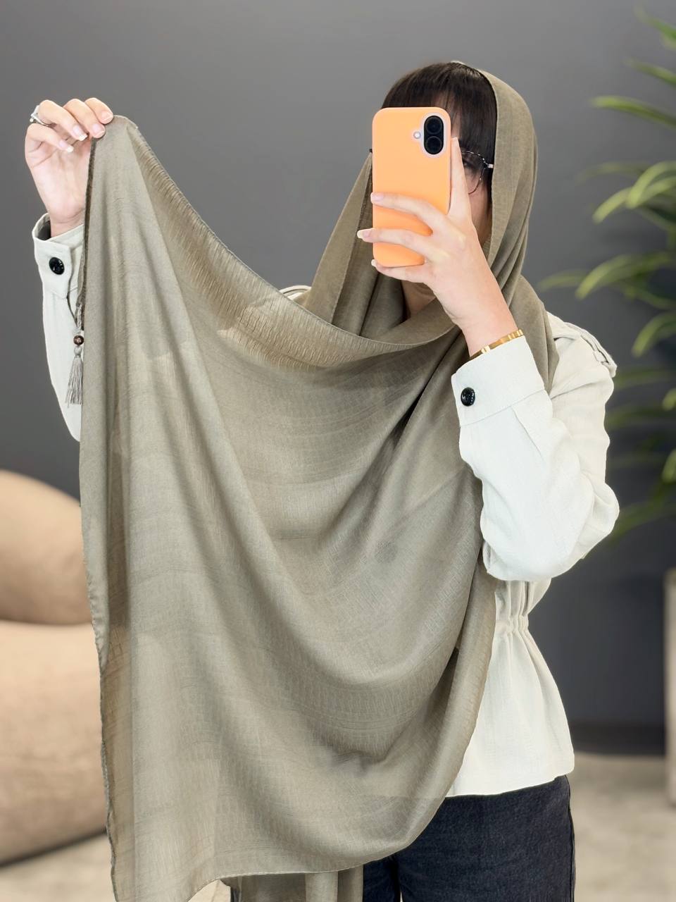 1593- شال لینن ساینا