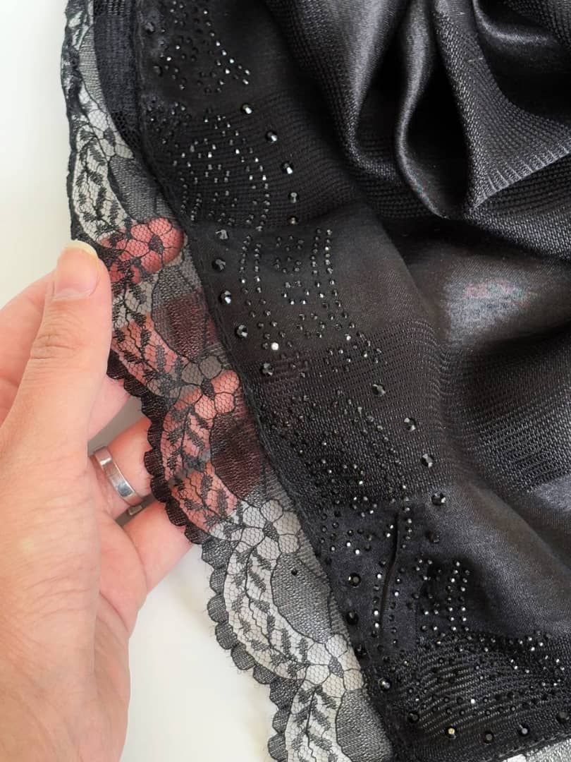 1598- روسری دور گیپور نگین