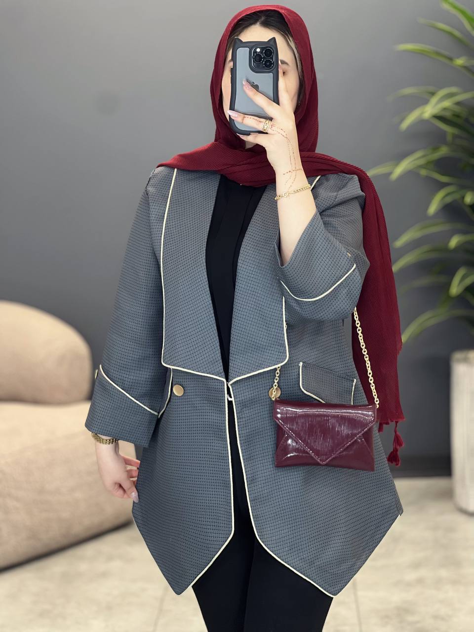 1603- کت مزونی پرهون