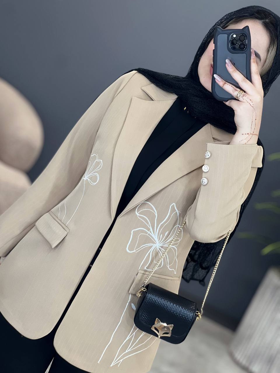 1609- کت دیپلمات گلدوزی