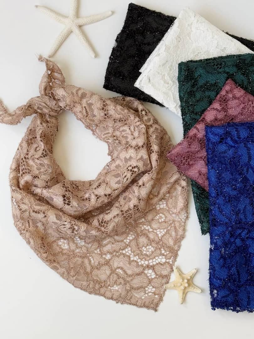 1614- مینی اسکارف سه گوشه لمه