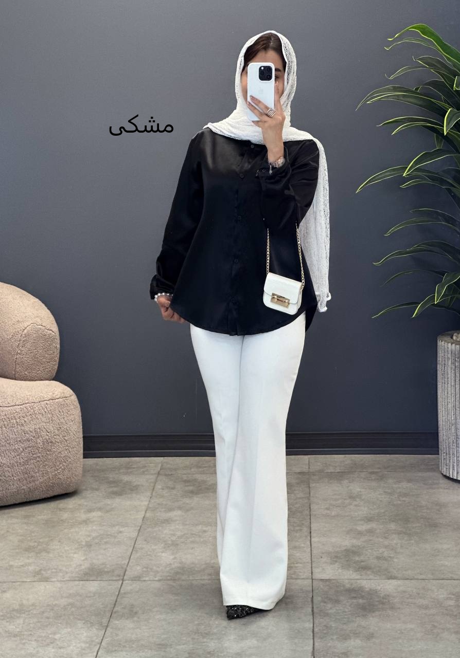 1610- شومیز ساتن جلو دکمه