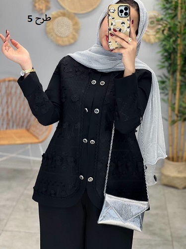 1611- کت لینن سوزن دوزی