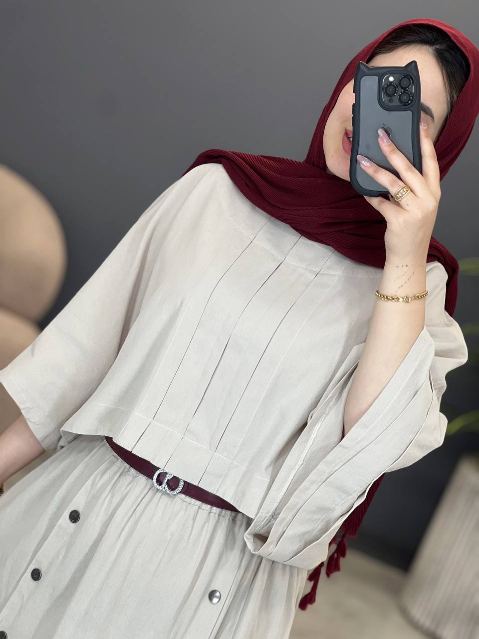 1647- شومیز و دامن صدف