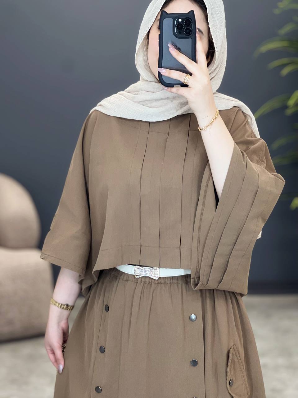 1647- شومیز و دامن صدف