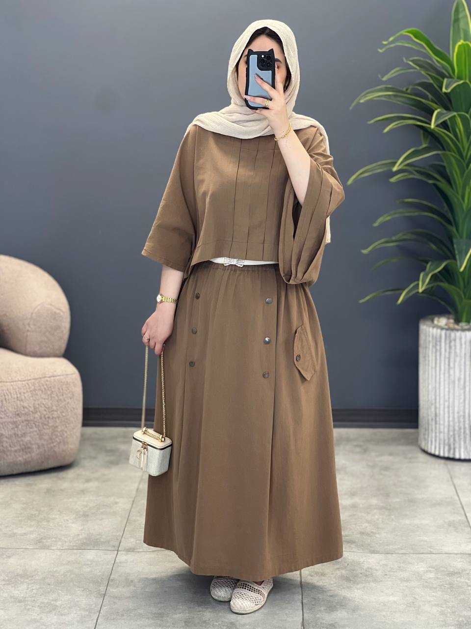 1647- شومیز و دامن صدف