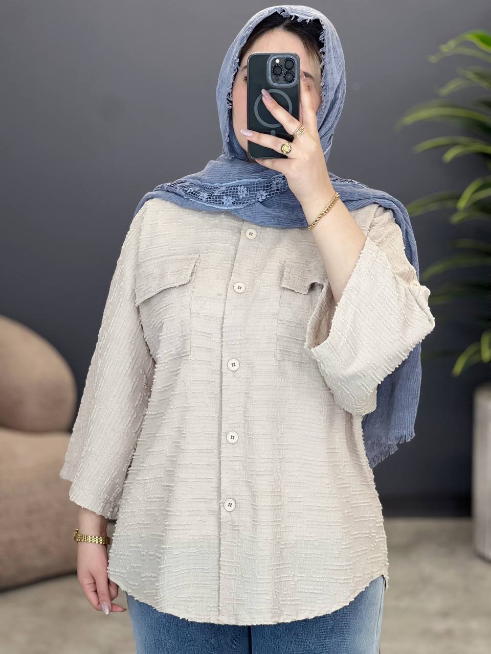 1672- شومیز مانتویی کیانا