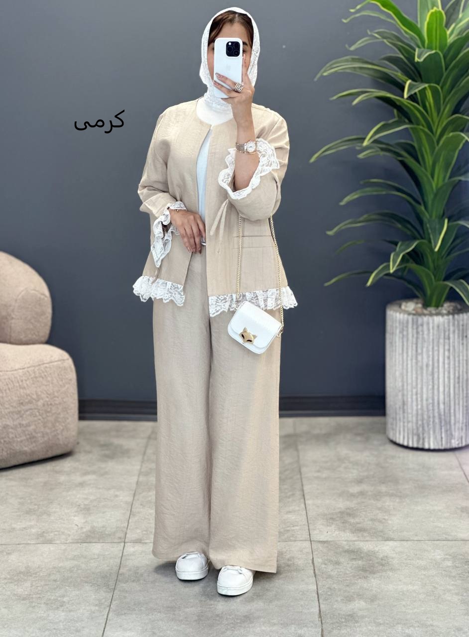 1673- کت و شلوار شکوفه