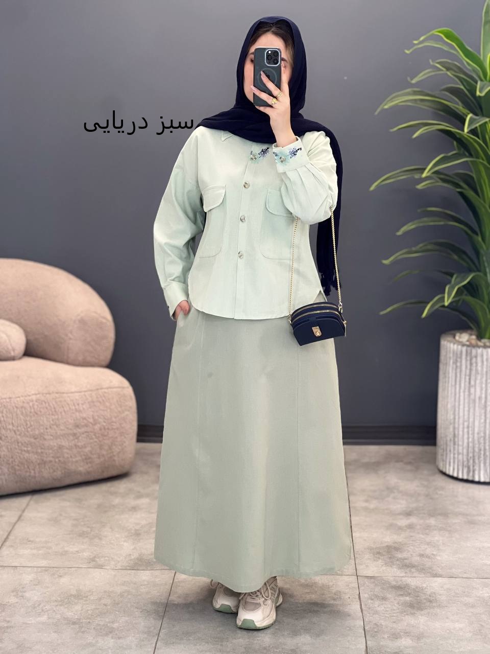 1689- شومیز و دامن دیلان