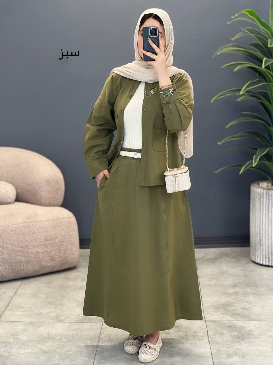 1689- شومیز و دامن دیلان