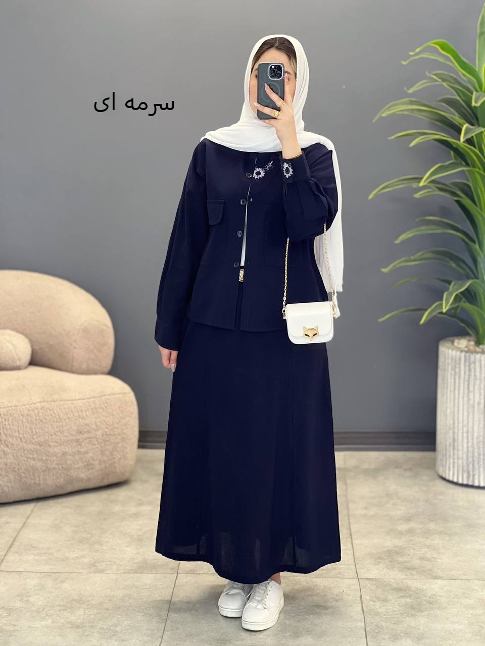 1689- شومیز و دامن دیلان