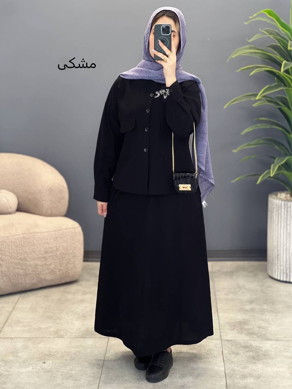 1689- شومیز و دامن دیلان