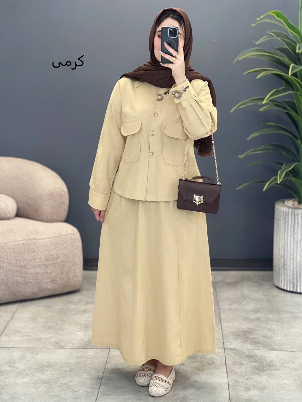 1689- شومیز و دامن دیلان