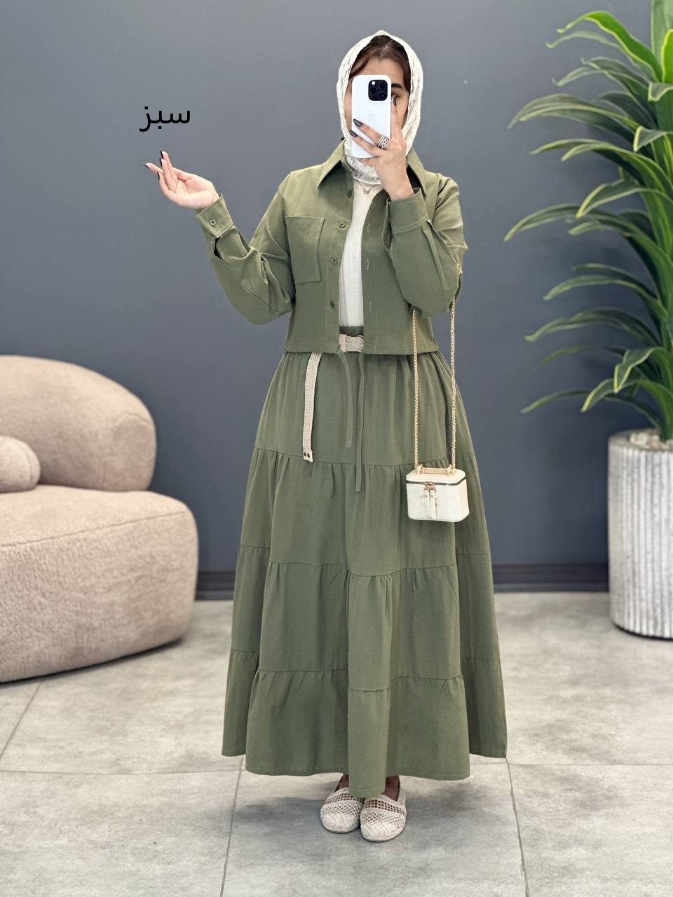 1706- شومیز و دامن لاوین