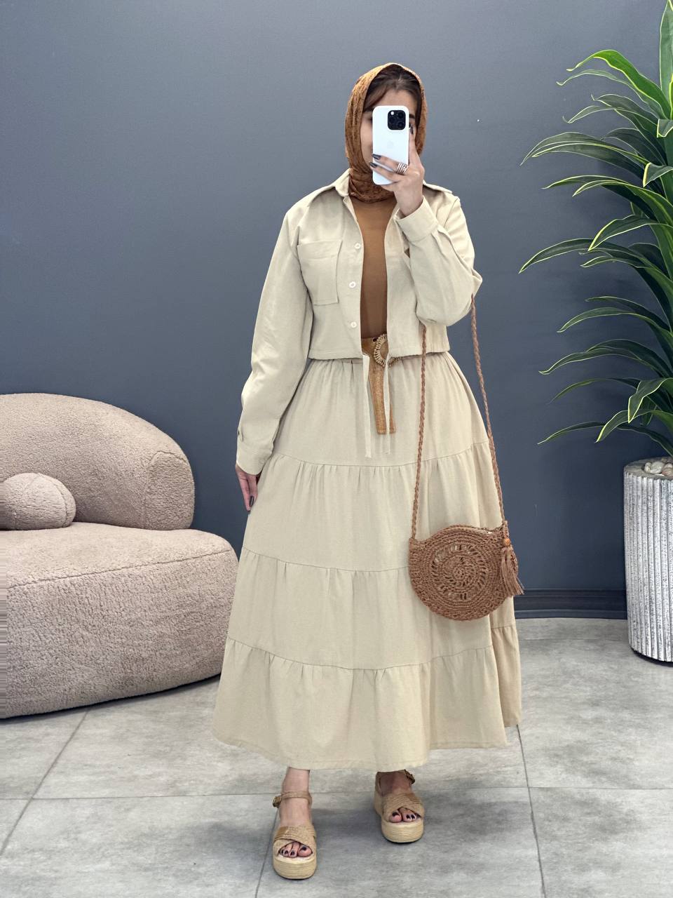 1706- شومیز و دامن لاوین