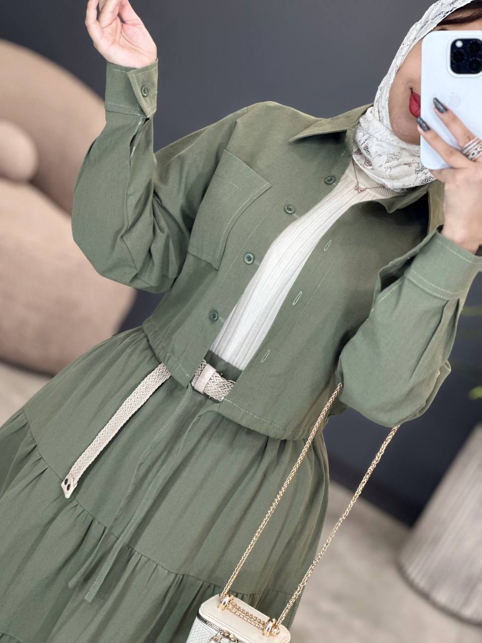 1706- شومیز و دامن لاوین