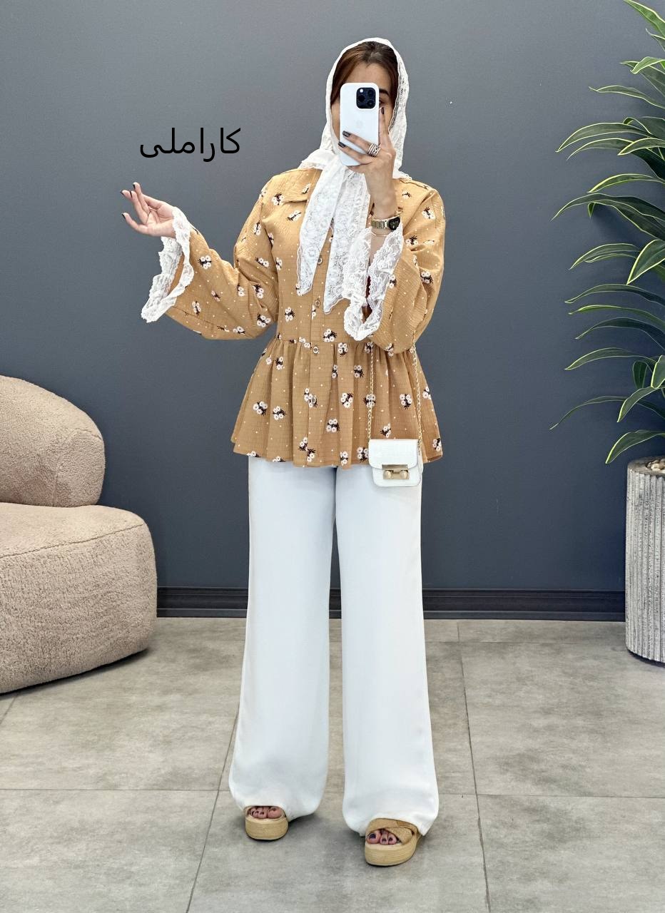 1725- شومیز عروس گلدار