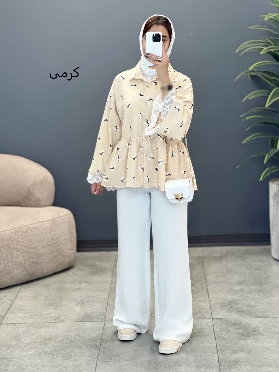 1725- شومیز عروس گلدار