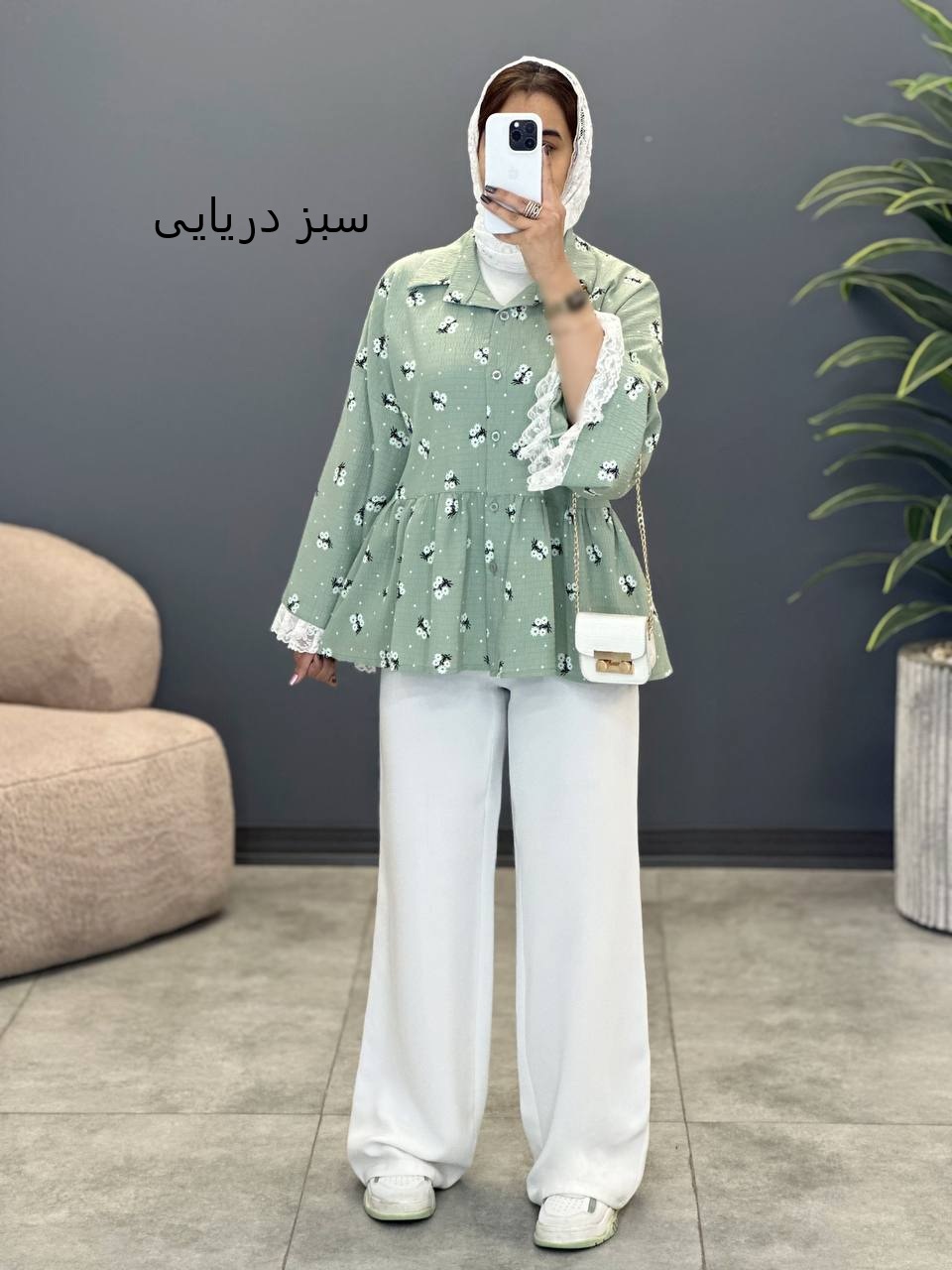 1725- شومیز عروس گلدار