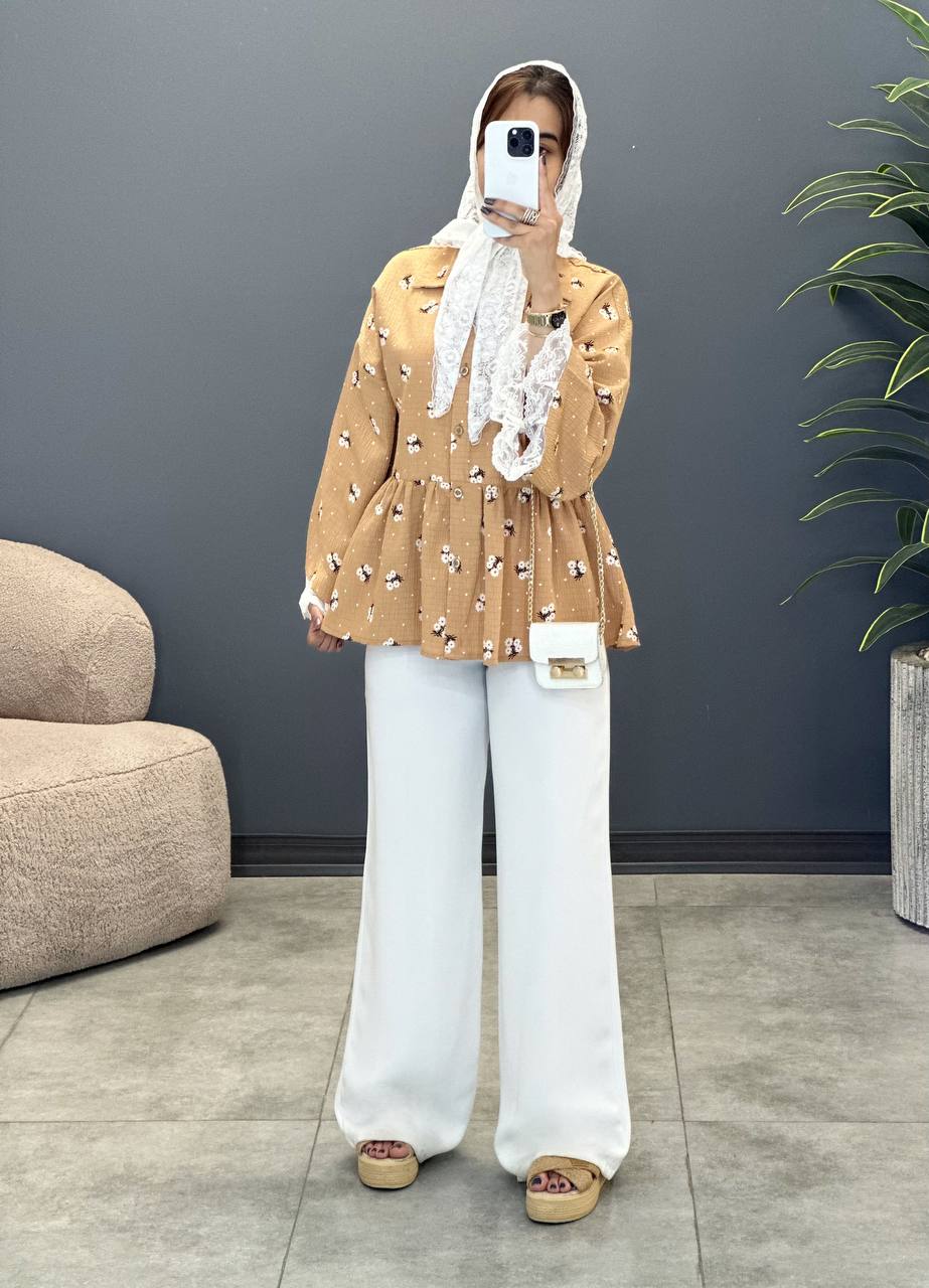 1725- شومیز عروس گلدار