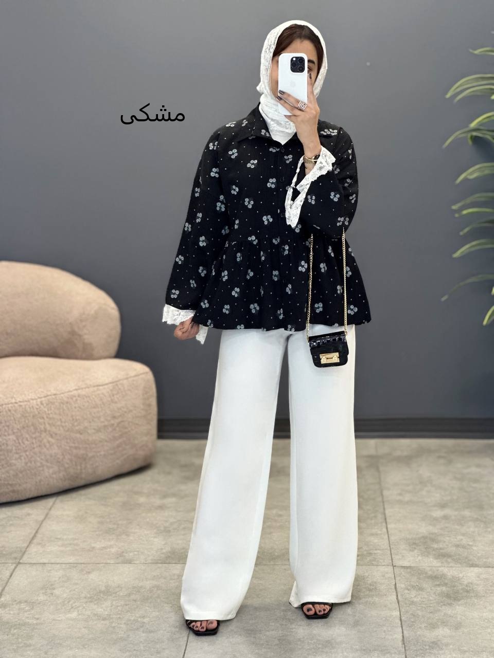 1725- شومیز عروس گلدار