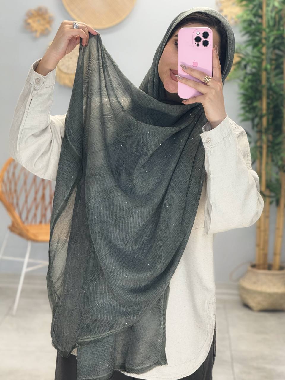 1727- شال کنفی پولکی