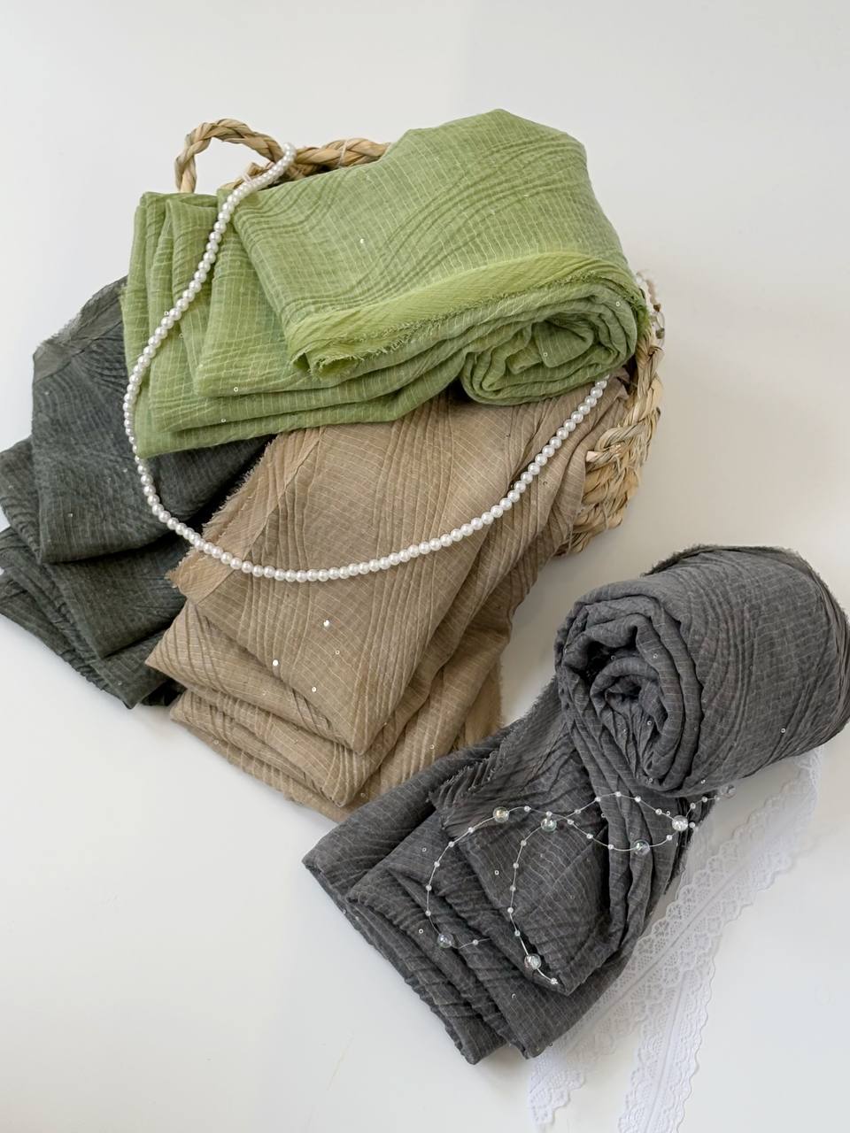 1727- شال کنفی پولکی