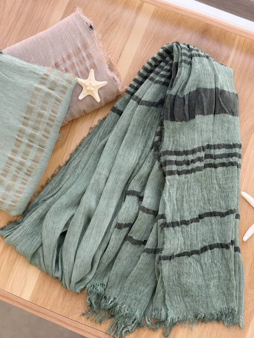 1761- شال راه راه ساده