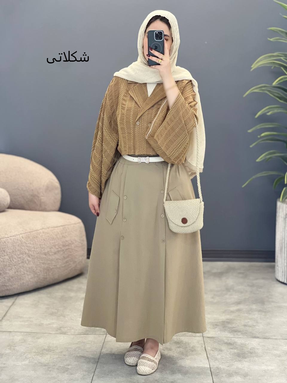 1771- کت و دامن کوک دوزی