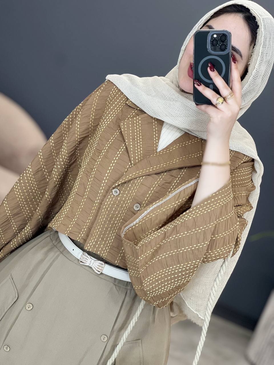 1771- کت و دامن کوک دوزی