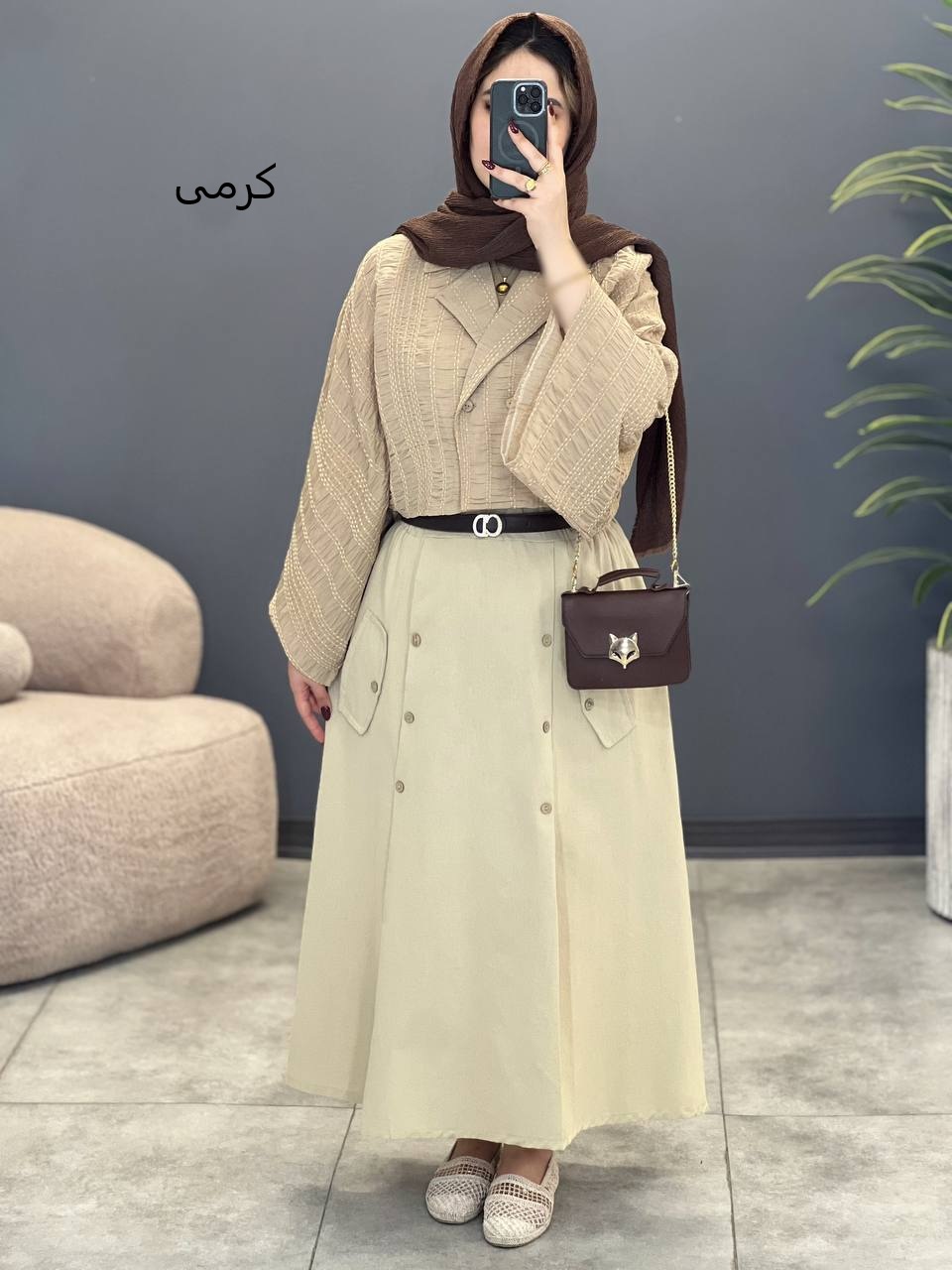 1771- کت و دامن کوک دوزی